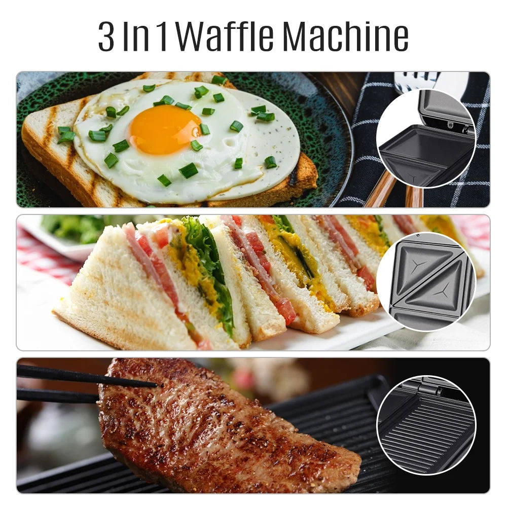 1400W Non-Stick Electric Grill Waffle Maker C61032