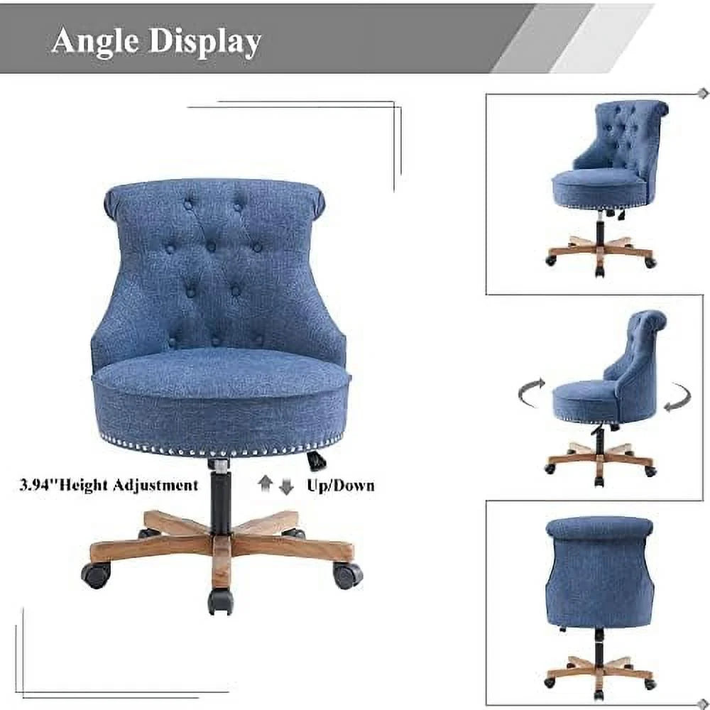 Blue Swivel Office Chair with Wheels Z5247