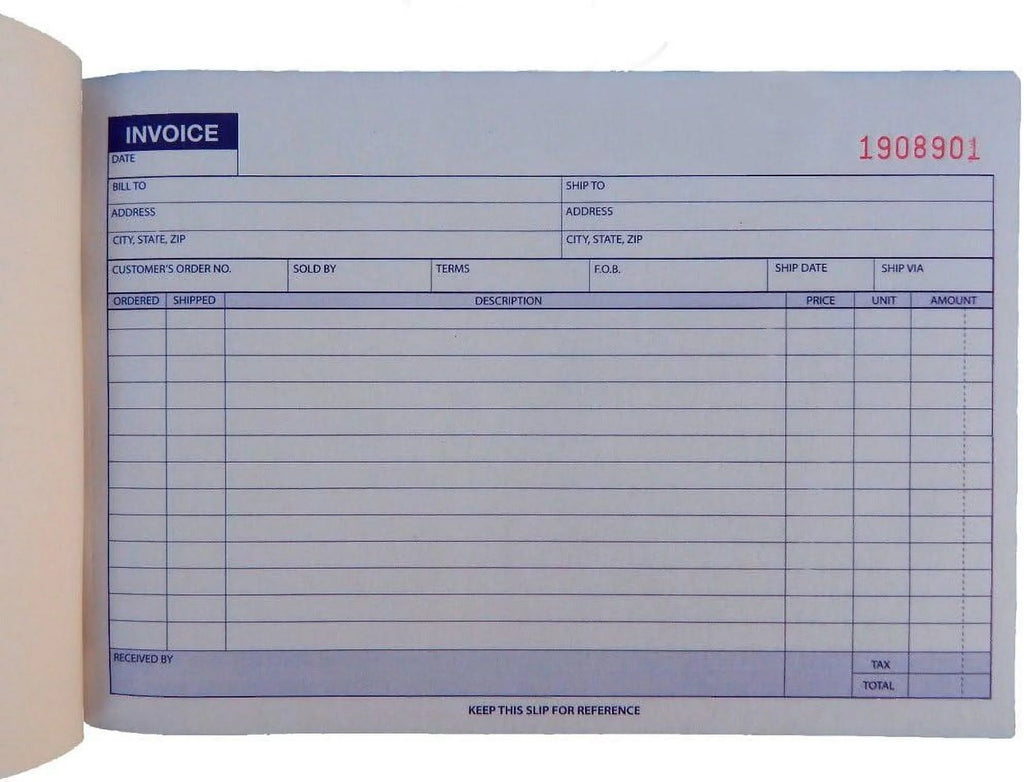 Invoice Receipt Record Book 2 Part 50 Sets N443067