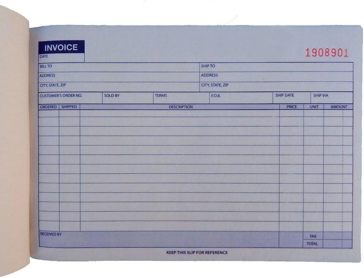 Invoice Receipt Record Book 2 Part 50 Sets N443067