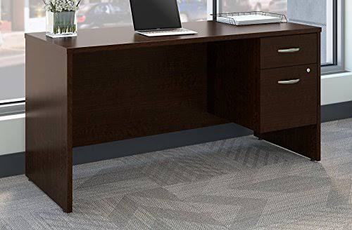 Mocha Cherry Office Desk with Pedestal K8562