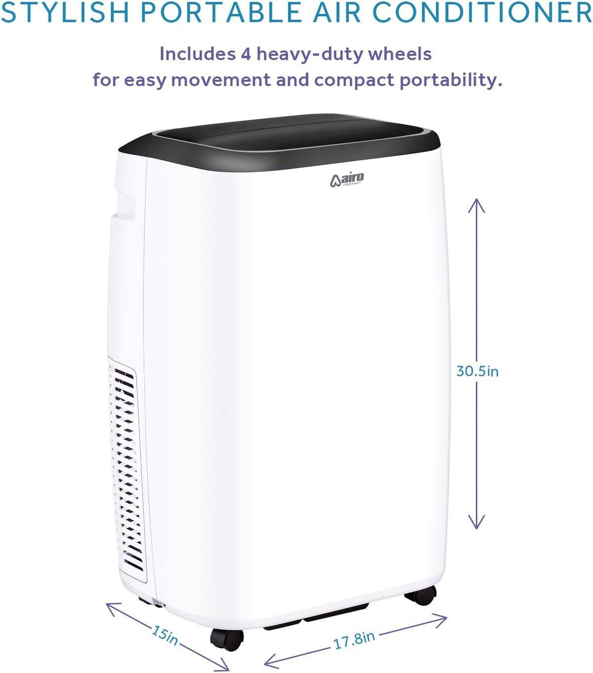 Portable Air Conditioner 14,000 BTU with Remote Control, White O761825