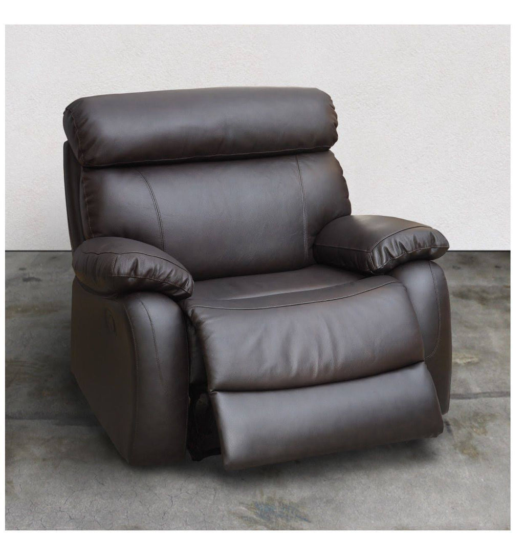 Brown Leather Glider Recliner A324