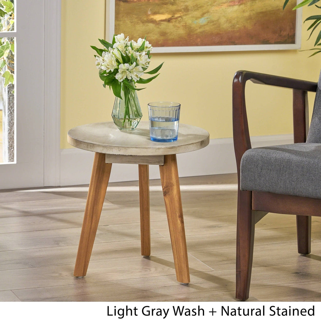 Acacia Wood Side Table K220