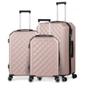 Rose Gold 3 Piece Hardside Spinner Luggage Set F383630