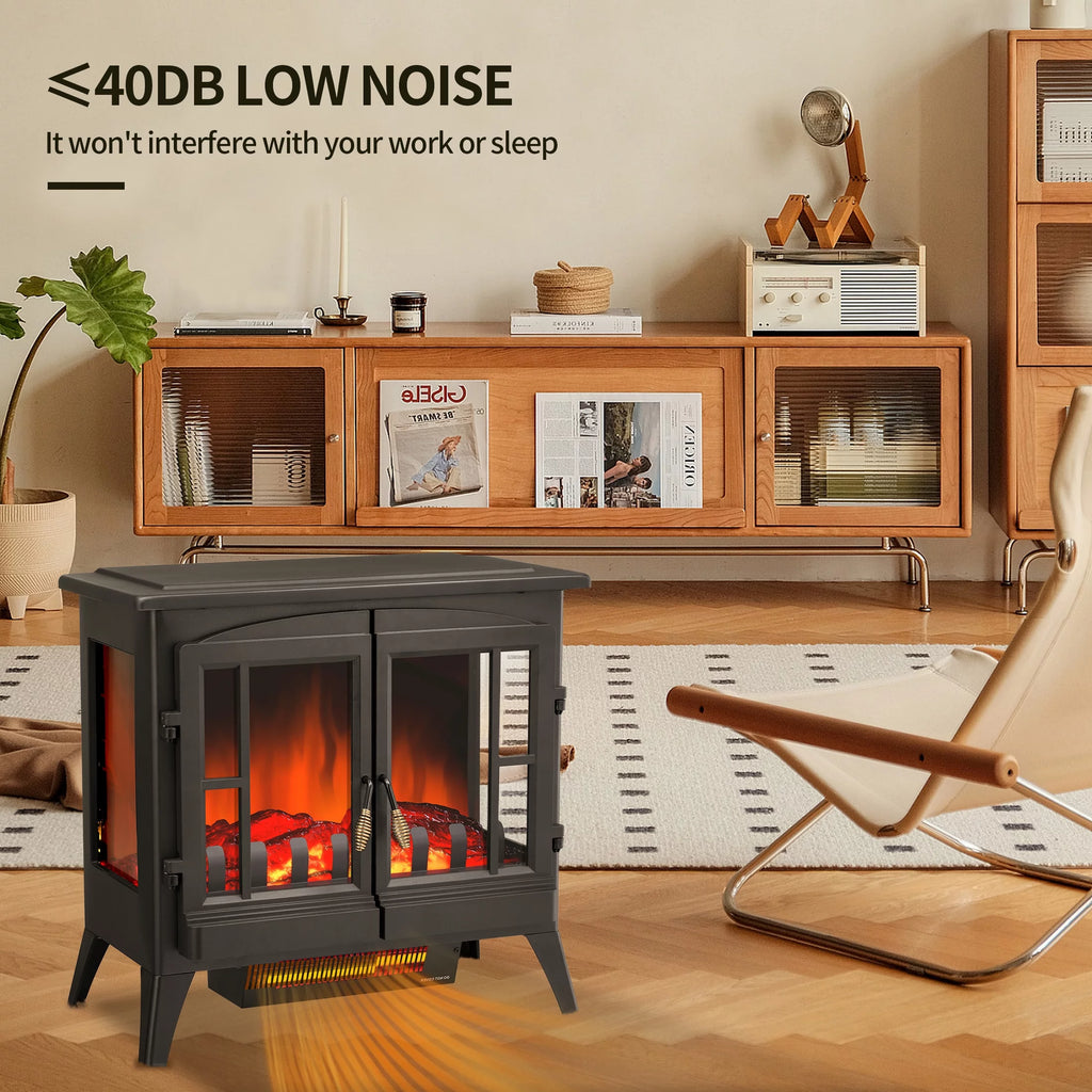 Electric Fireplace Stove, Freestanding, Portable, Thermostat, 1000W/1500W (23 Inch) G408