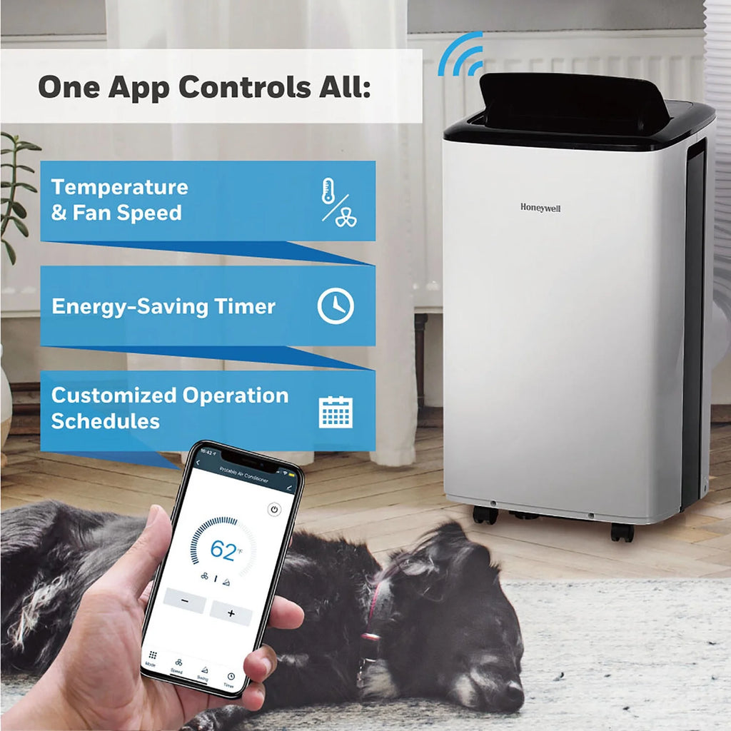 6500 BTU Portable Air Conditioner & Dehumidifier with Wifi, White D715