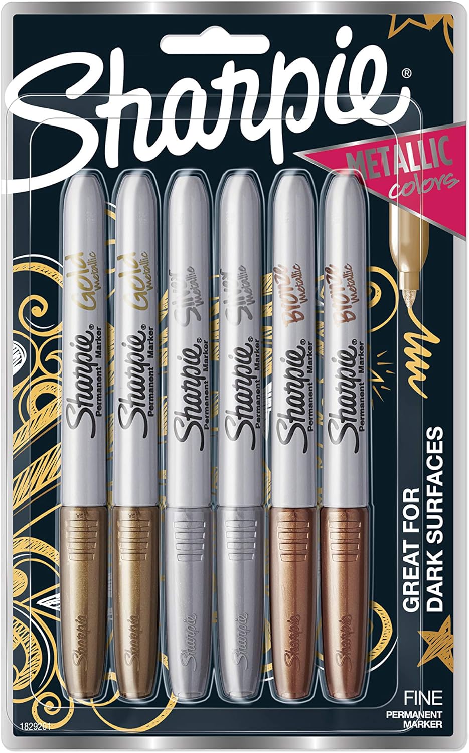 Metallic Permanent Markers, Fine Point, 36 Count Pack of 2 Q862
