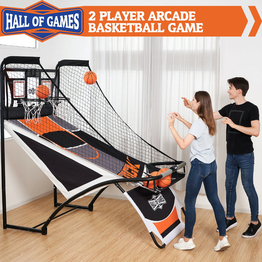 84” Indoor Steel Frame EZ-Fold Arcade Basketball Game, Black R84662