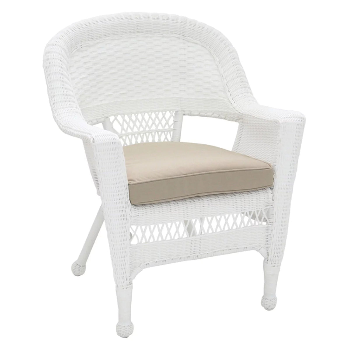 Black Wicker Chair with Cushion E145543