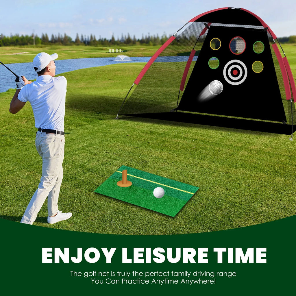 Golf Practice Net with Hitting Mat and Carry Bag T14421
