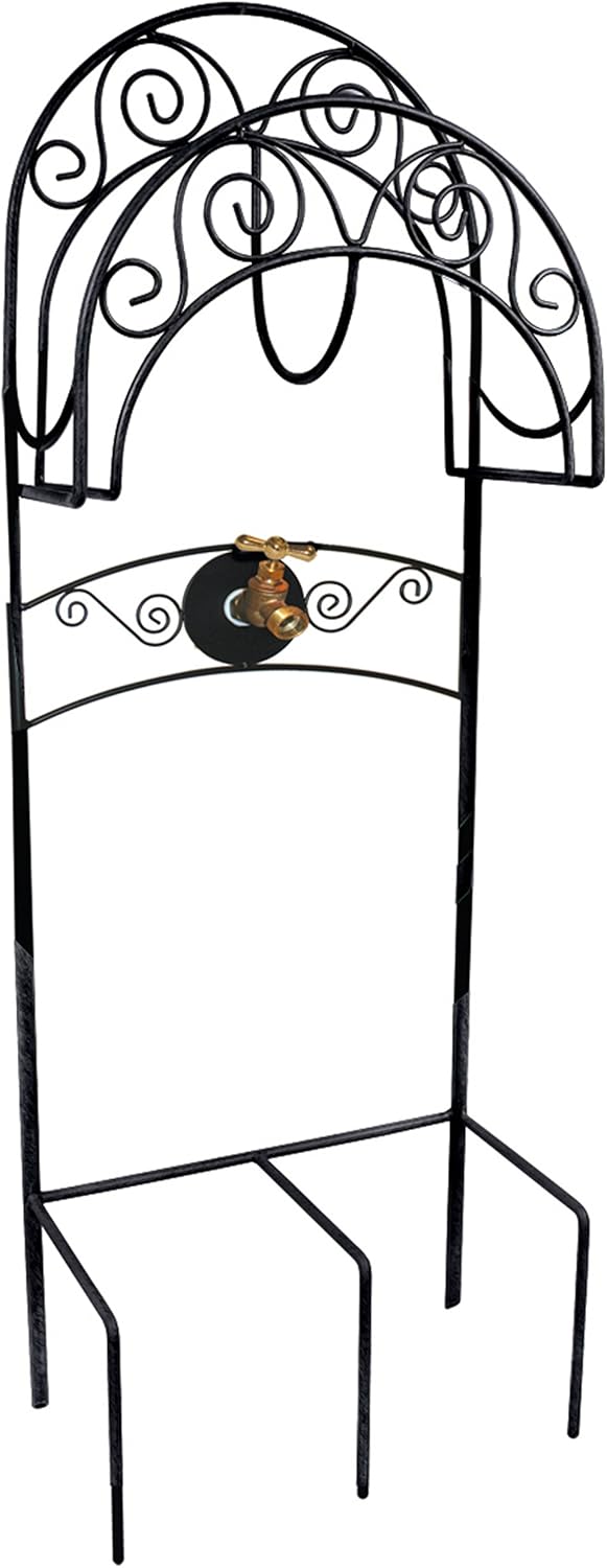 Black Pack of 2 Garden Hose Stand L99178