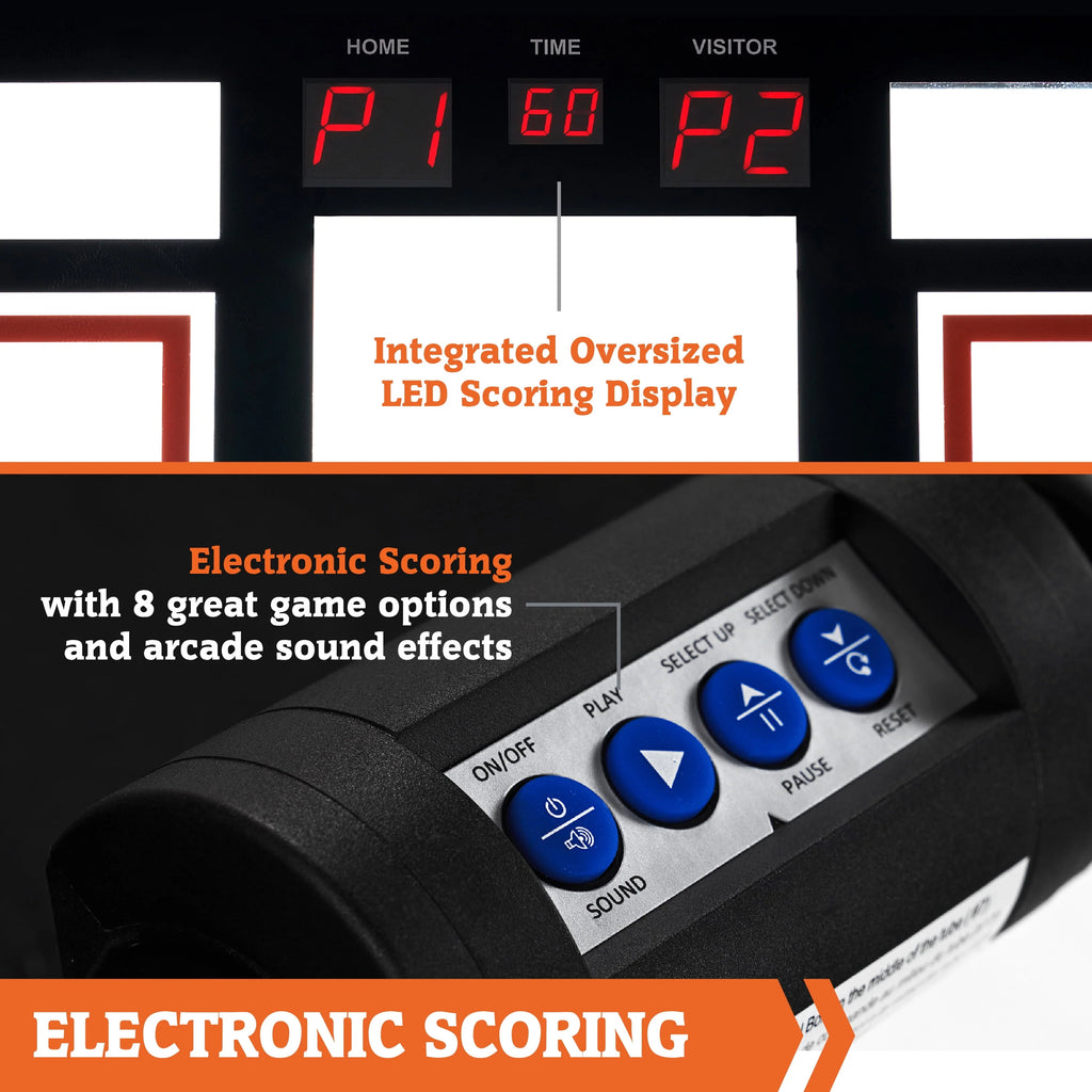 84” Indoor Steel Frame EZ-Fold Arcade Basketball Game, Black R84662