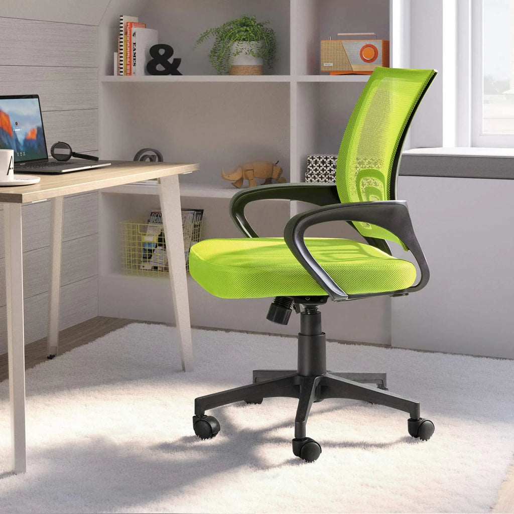 Green Mesh Ergonomic Office Chair with Lumbar Support and Armrest X6809