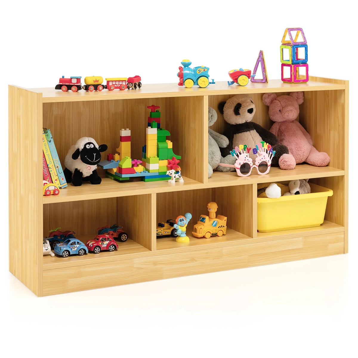 White 5-Cube Wood Bookcase H950306