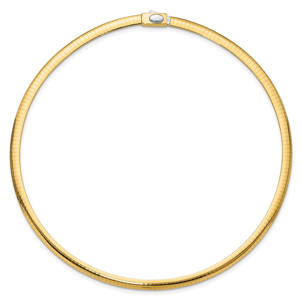 Reversible White & Yellow Domed Omega Necklace R6072