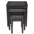 Nesting Tables with Mosaic Tile Inlay Set of 3 K466336