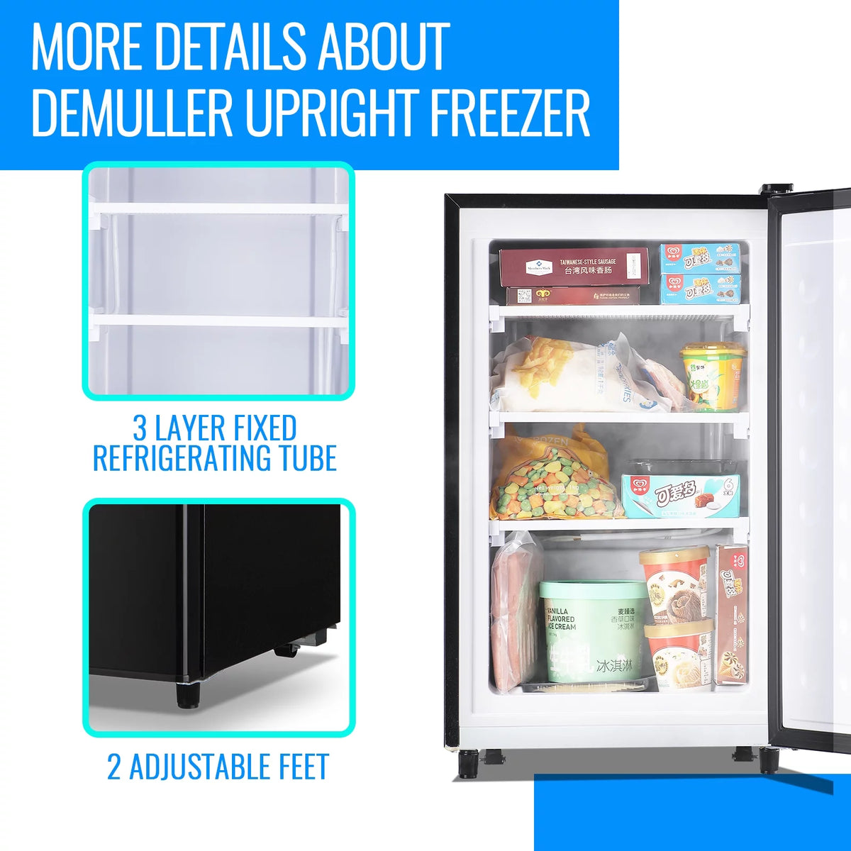 Black Upright Freezer J621132