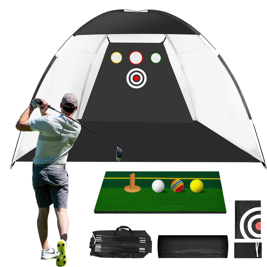 Golf Practice Net with Hitting Mat and Carry Bag T14421