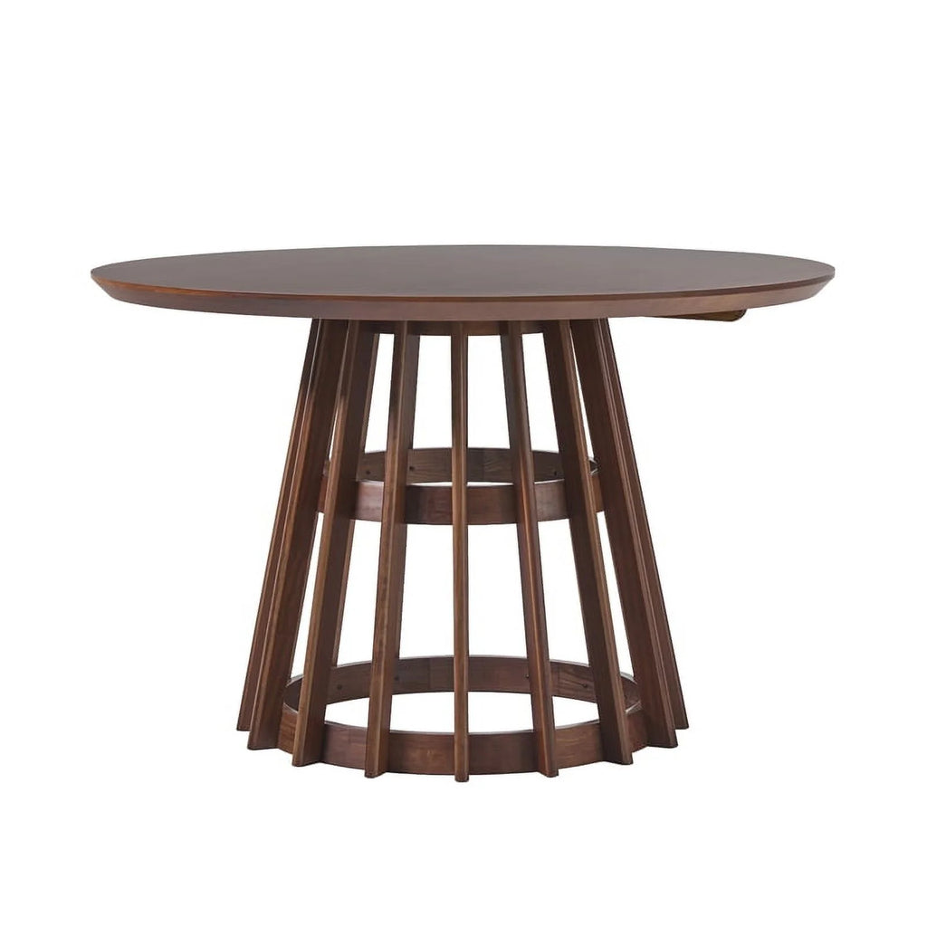 48" Mid-Century Round Wood Pedestal Dining Table R85770