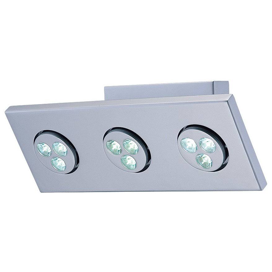 Three Light LED Wall Lamp Silver M349