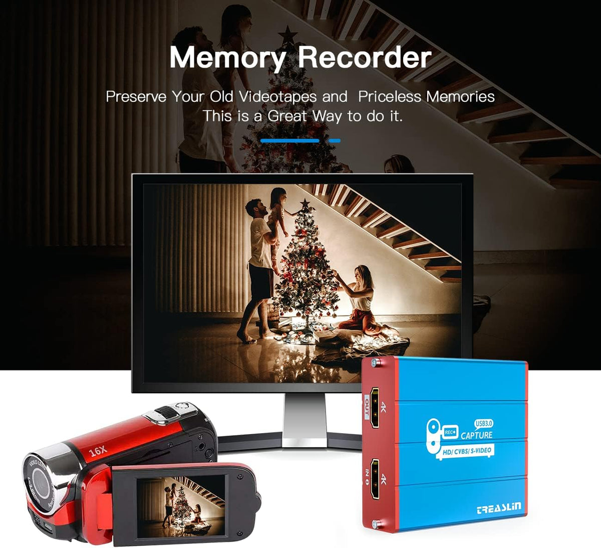 Video Tape to Digital HDMI Capture Converter P471