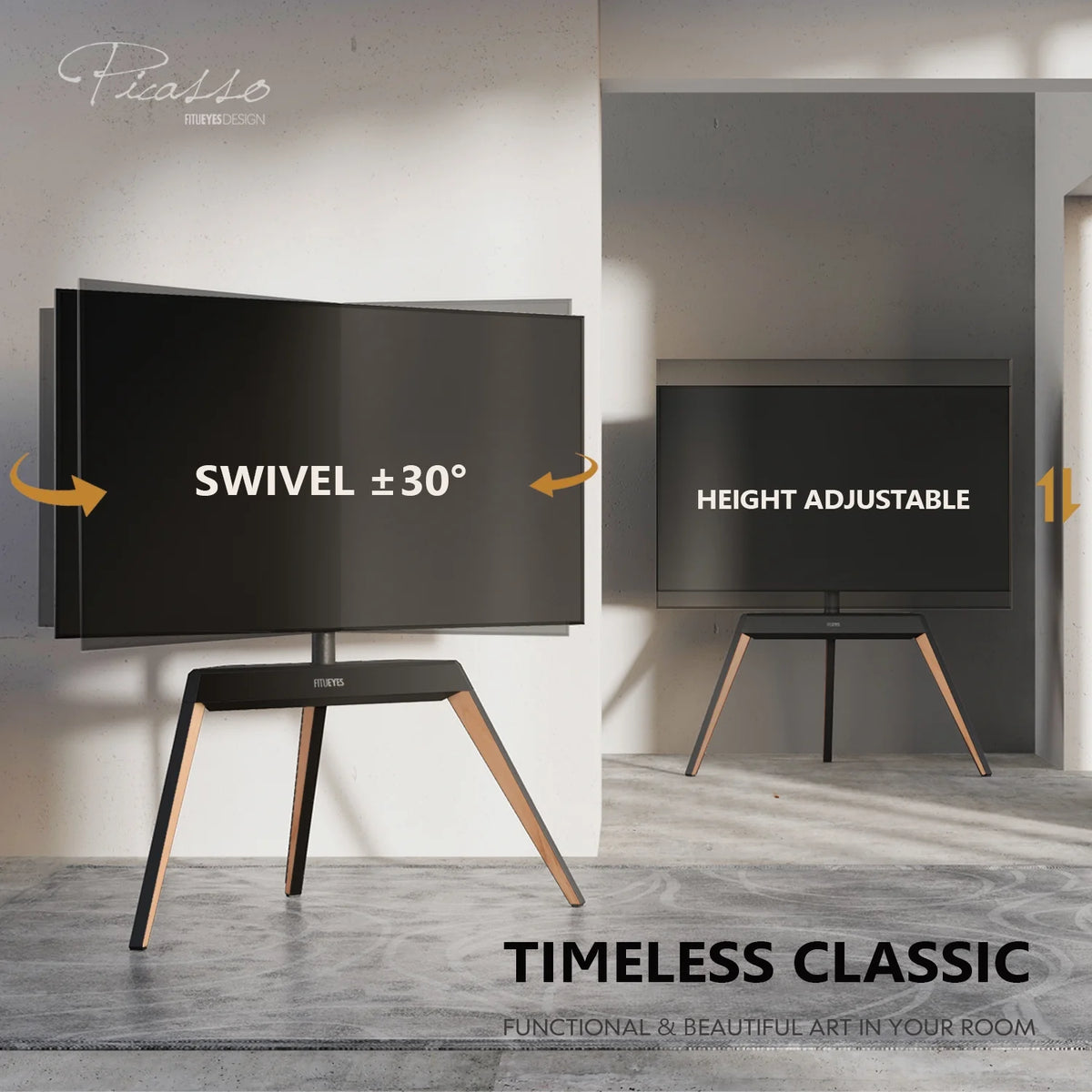 Corner TV Stand for 55 65 70 75 78 Inch TV D541901