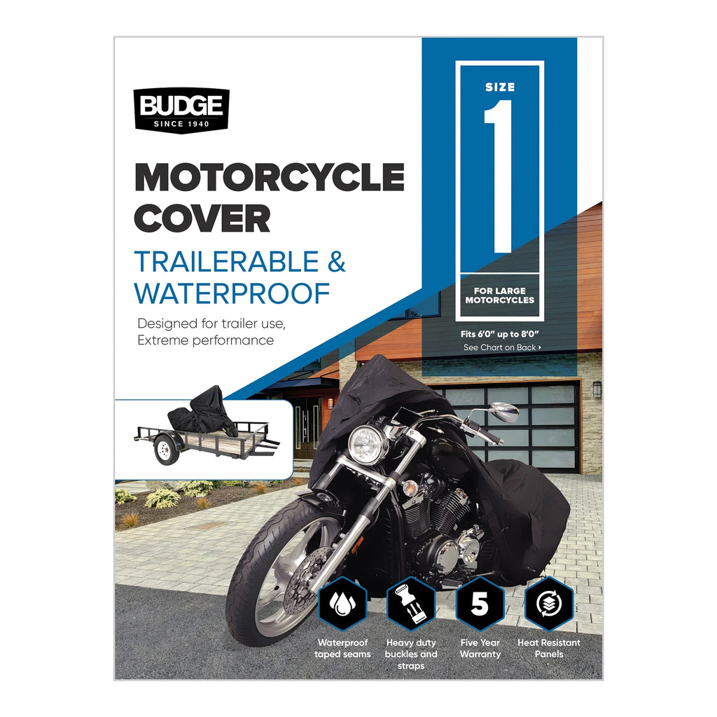 Waterproof Motorcycle Cover, Black S684896