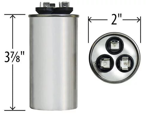 30/4 uF MFD 440 VAC Dual Round Replacement Capacitor L8331