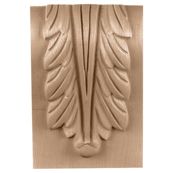 Small Block Acanthus Leaf Corbel, Red Oak H269439