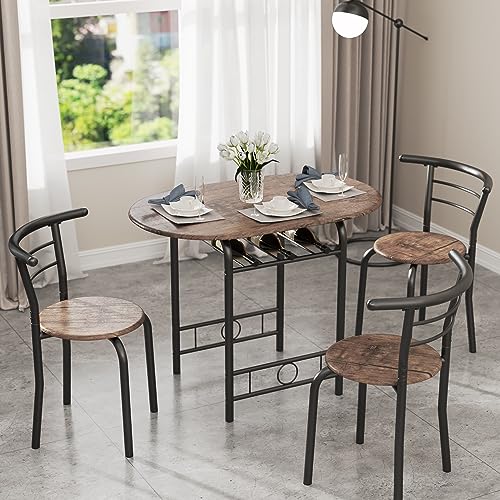 3-Piece Wooden Round Table & Chair Set Z939544