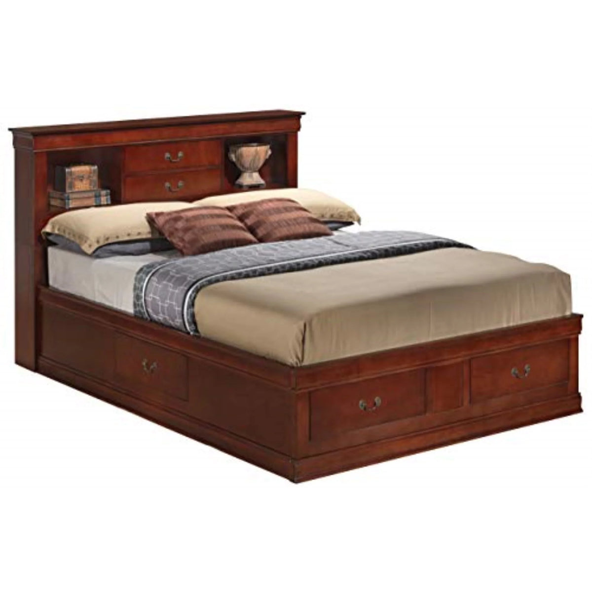 Queen Storage Bed in Cherry H4939