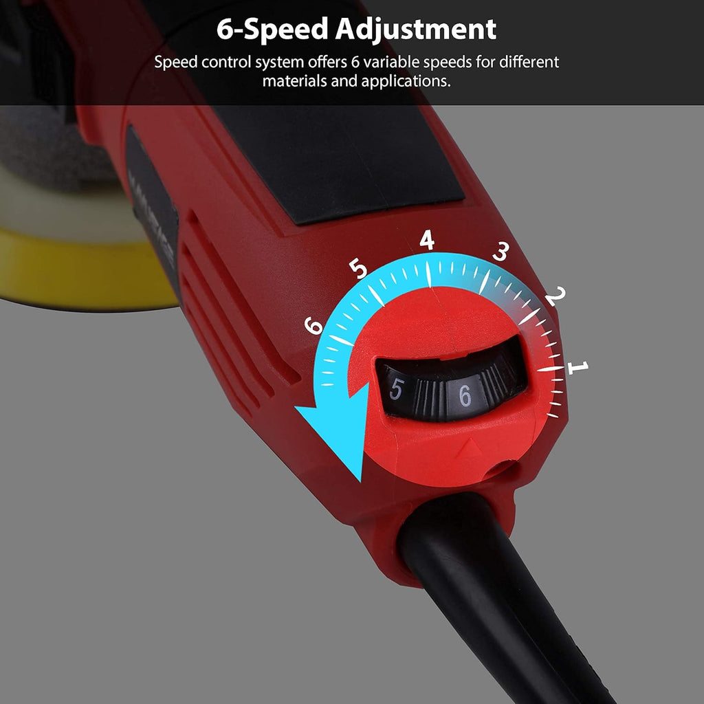 3-Inch Dual Action Car Polisher with 4 Foam and 1 Wool Pads W55069