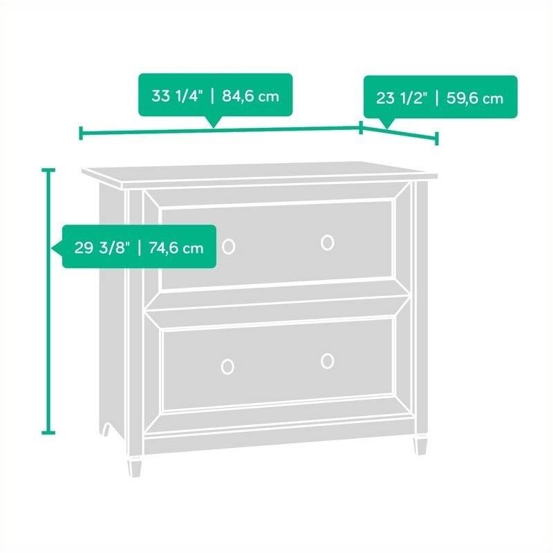 2 Drawer Black File Cabinet H5860