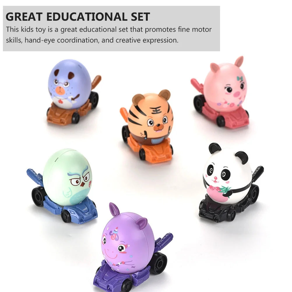 4pcs DIY Assembled Toys Car Toys Blind Box Toys Surprise Egg T29403