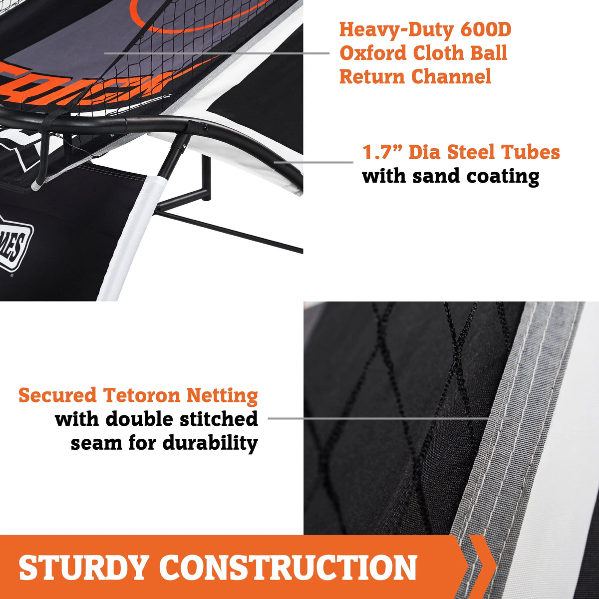 84” Indoor Steel Frame EZ-Fold Arcade Basketball Game, Black R84662