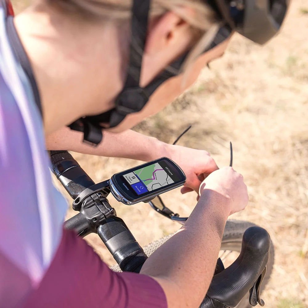 GPS Bike Computer Bundle with HRM, Speed & Cadence Sensor, Tempered Glass Screen, White Case & Tether S701068