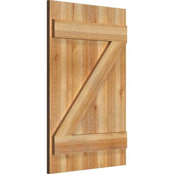 Rough Sawn Western Red Cedar Board-n-Batten Shutters O588
