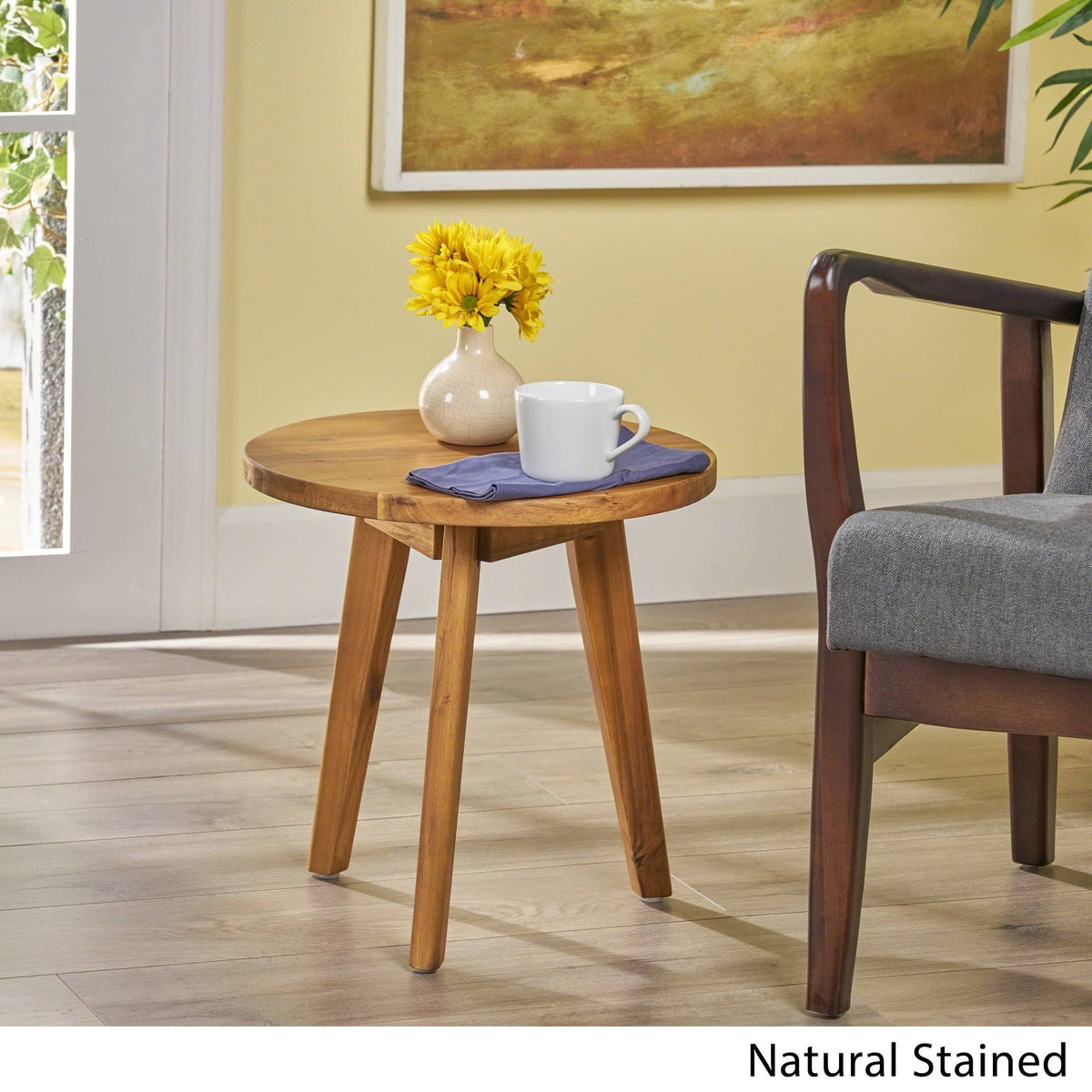 Acacia Wood Side Table K220