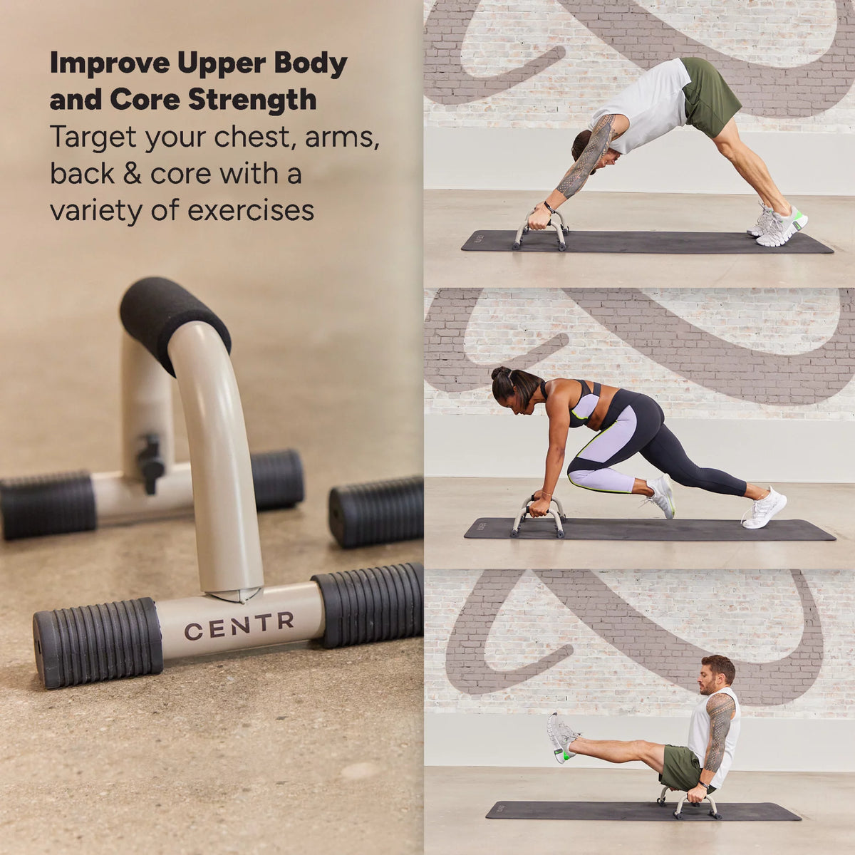 Sand Brown 2-Pack Push up Bars I1688