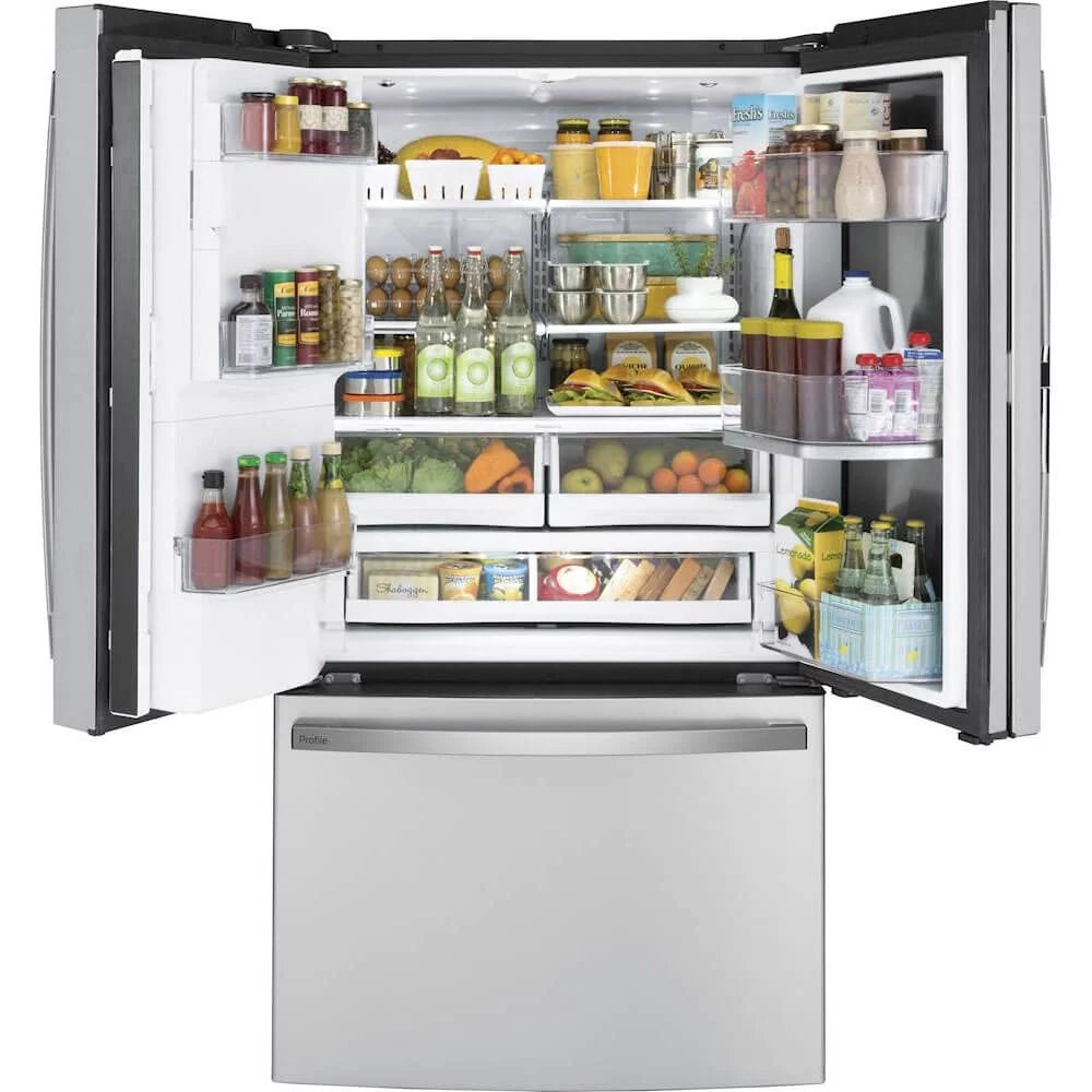 French Door Freestanding Refrigerator Black Stainless Steel X7936