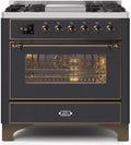 36 Dual Fuel Propane Gas Range Matte Graphite Bronze Trim L4766