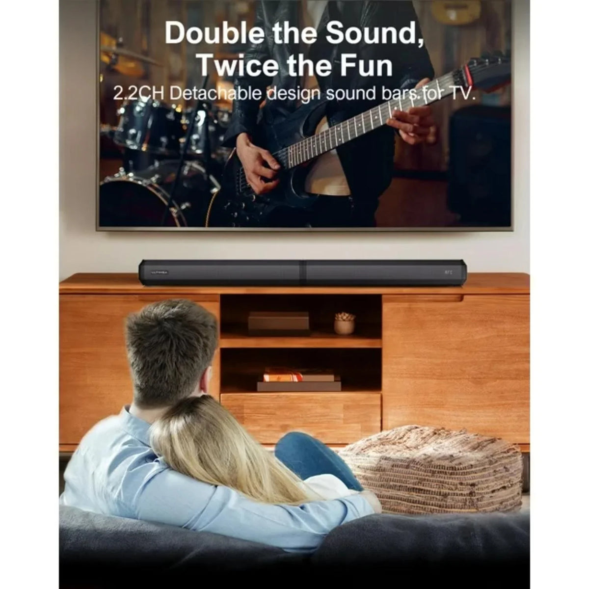 2.2ch Sound Bar with Dual Subwoofer V40200