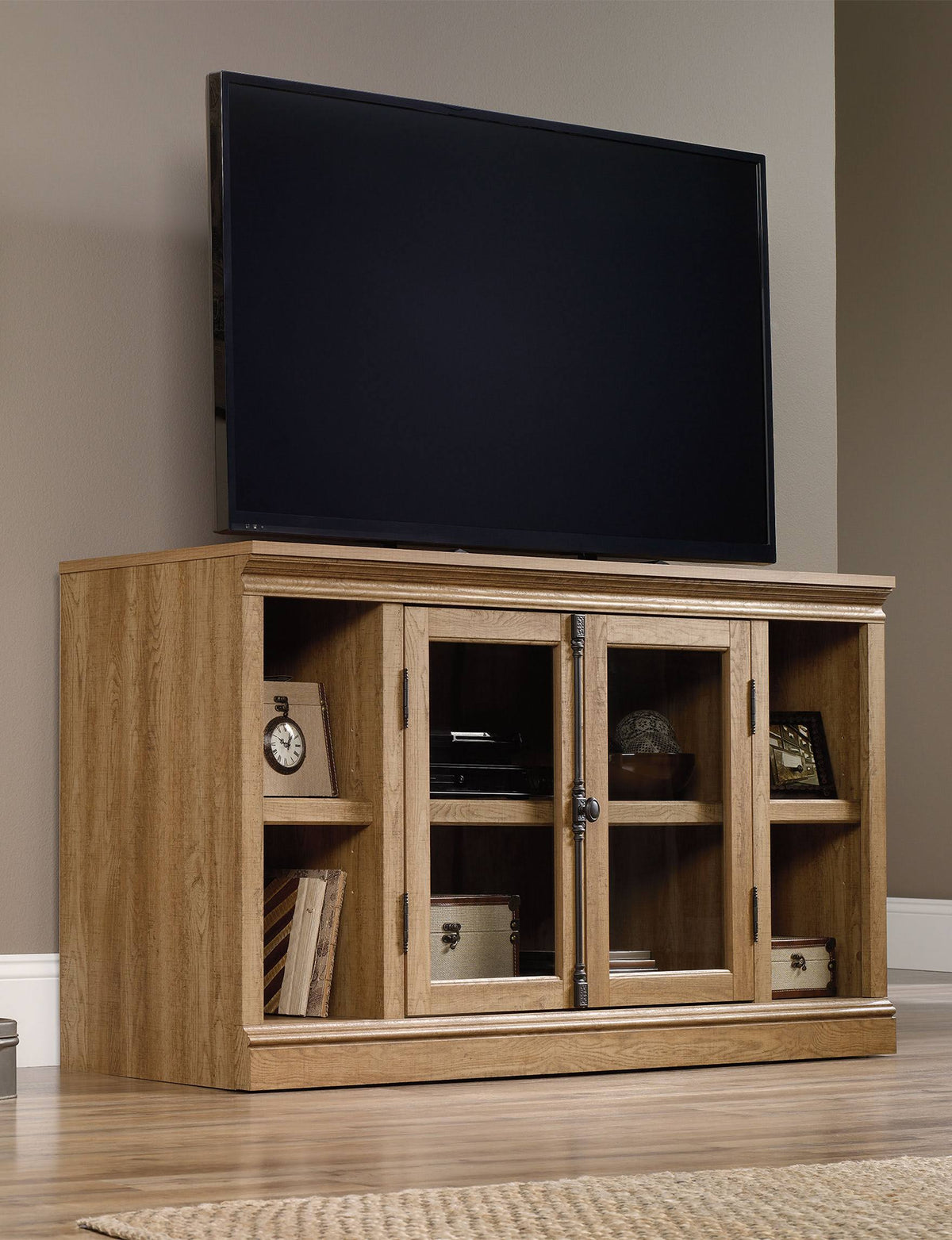 Scribed Oak Entertainment Credenza J29640