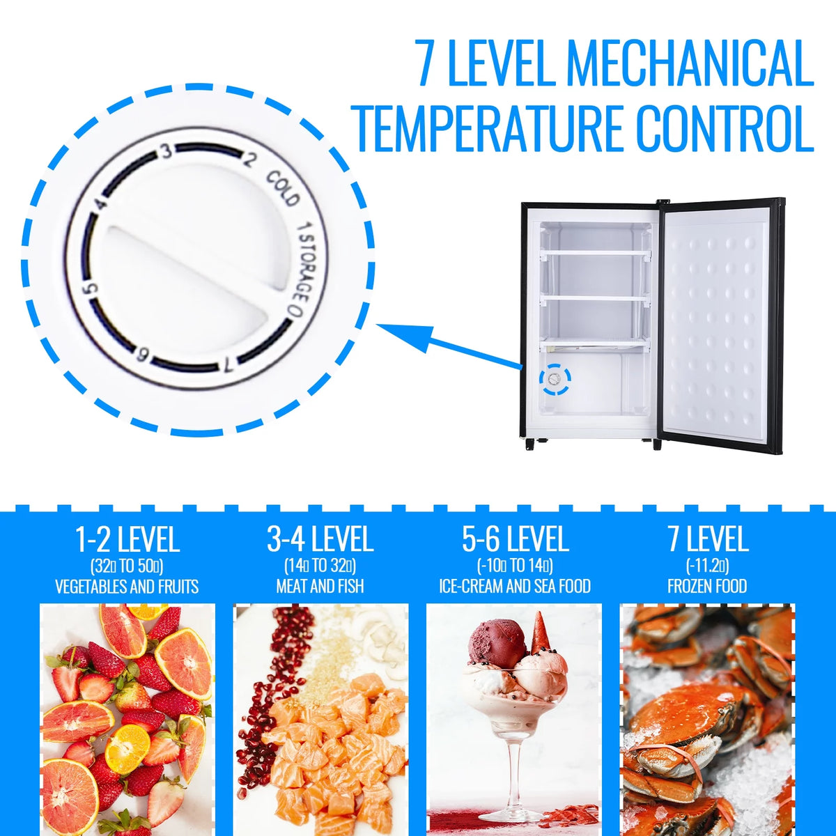 Black Upright Freezer J621132