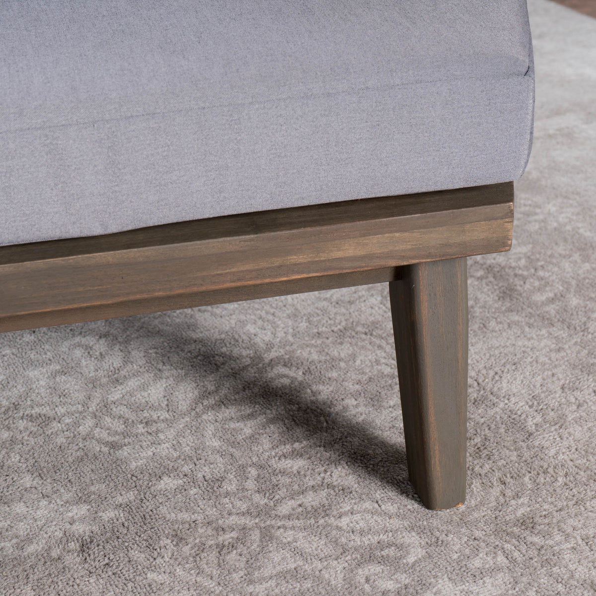 Left Sided Acacia Wood Sofa with Cushions X2232