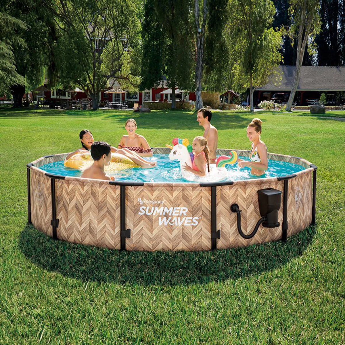 12ft x 30in Above Ground Frame Pool with Filter T278438