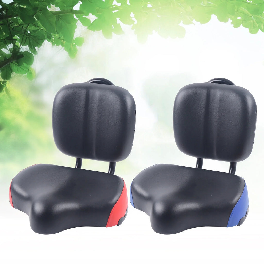 Wide Soft Bicycle Saddle with Backrest T96113