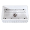 30 In. Farmhouse Kitchen Sink with Strainer and Grid A291056