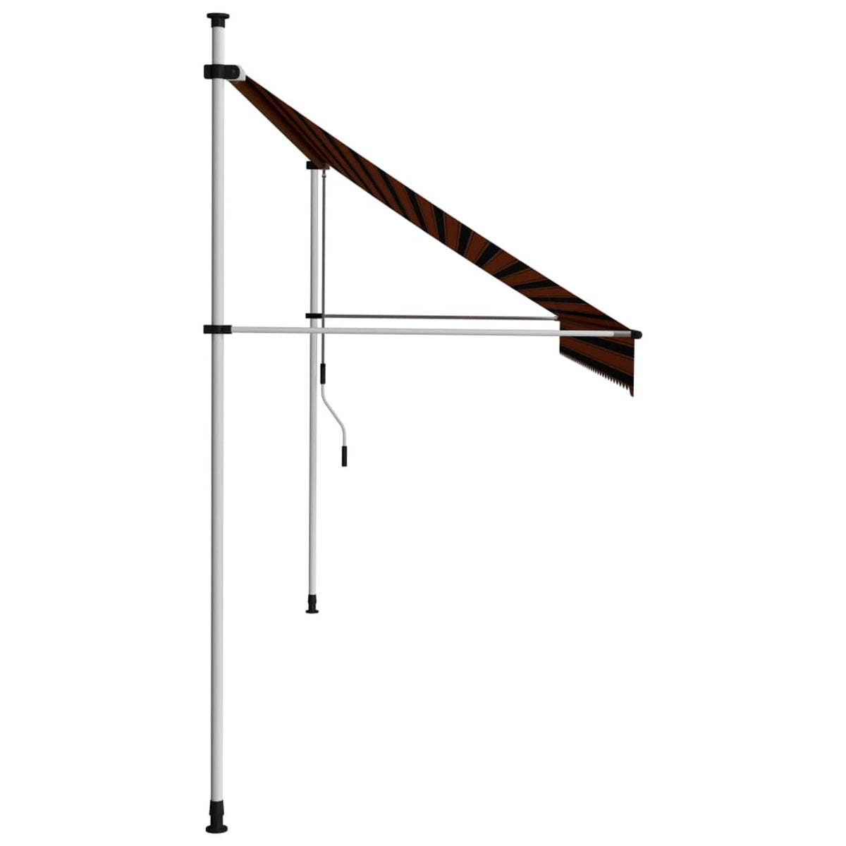 137.8" Manual Retractable Awning Orange and Brown C498